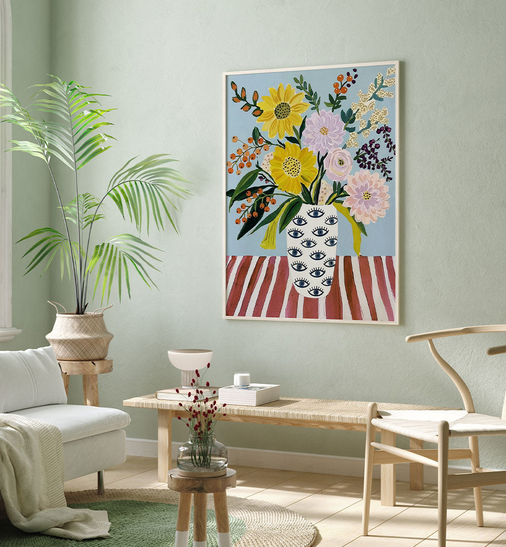 CHEERFUL FLOWERS EYE VASE