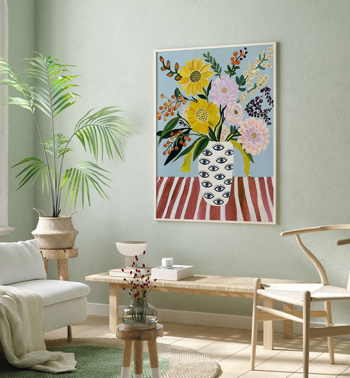 CHEERFUL FLOWERS EYE VASE