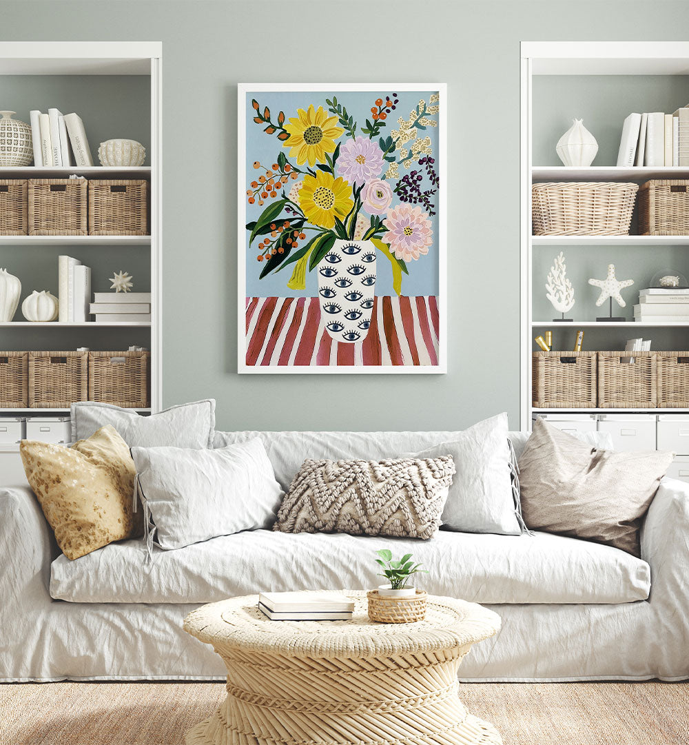 CHEERFUL FLOWERS EYE VASE