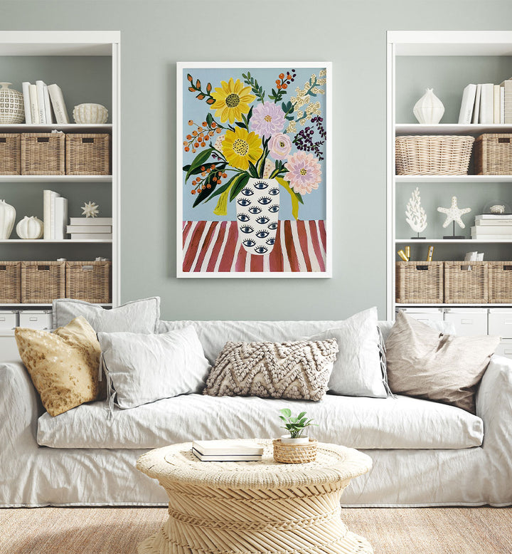 CHEERFUL FLOWERS EYE VASE