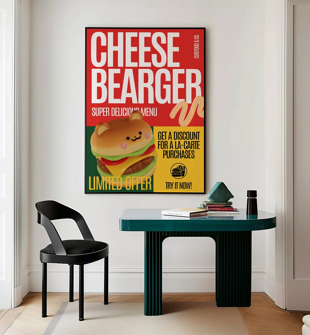 CHEESE BURGER OFFER , BAR & CAFE ART