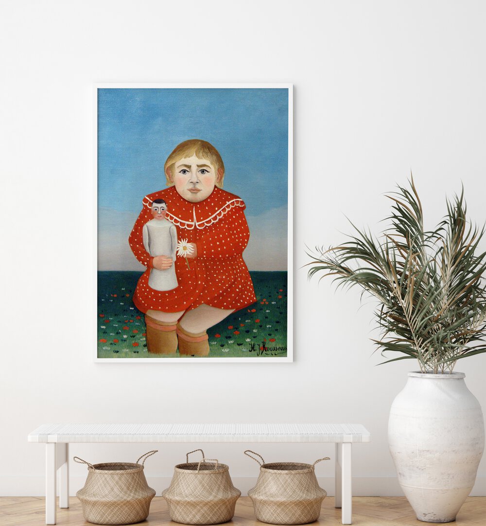 CHILD WITH DOLL (1906) , VINTAGE PAINTINGS