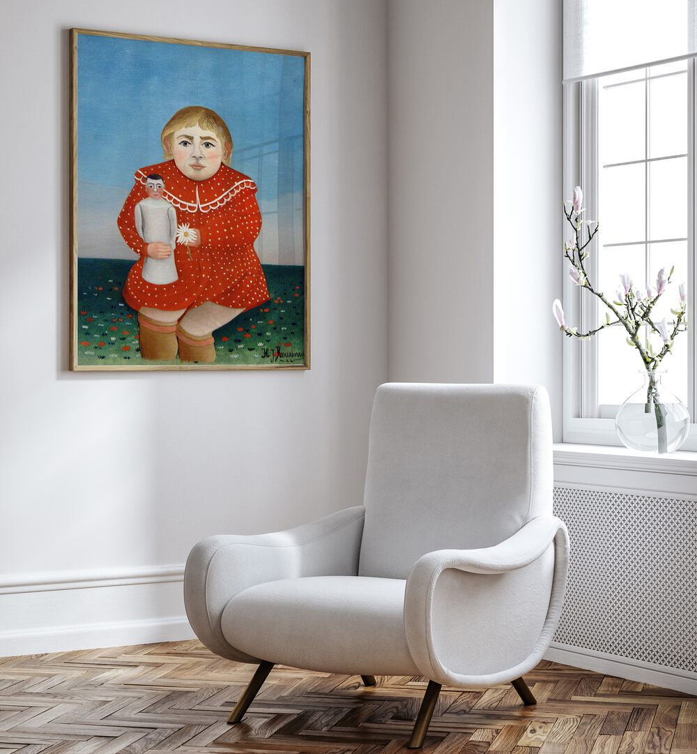 CHILD WITH DOLL (1906) , VINTAGE PAINTINGS