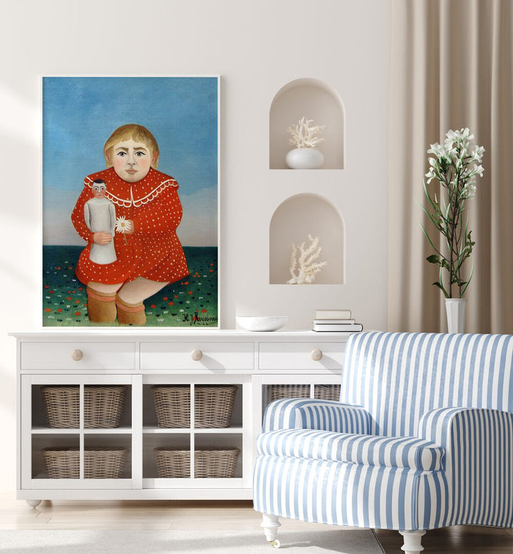 CHILD WITH DOLL (1906) , VINTAGE PAINTINGS