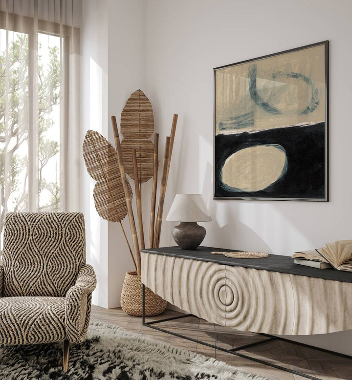 Stylish living room with CIRCLE, ABSTRACT PAINTINGS enhancing the modern decor and inspiring creativity.