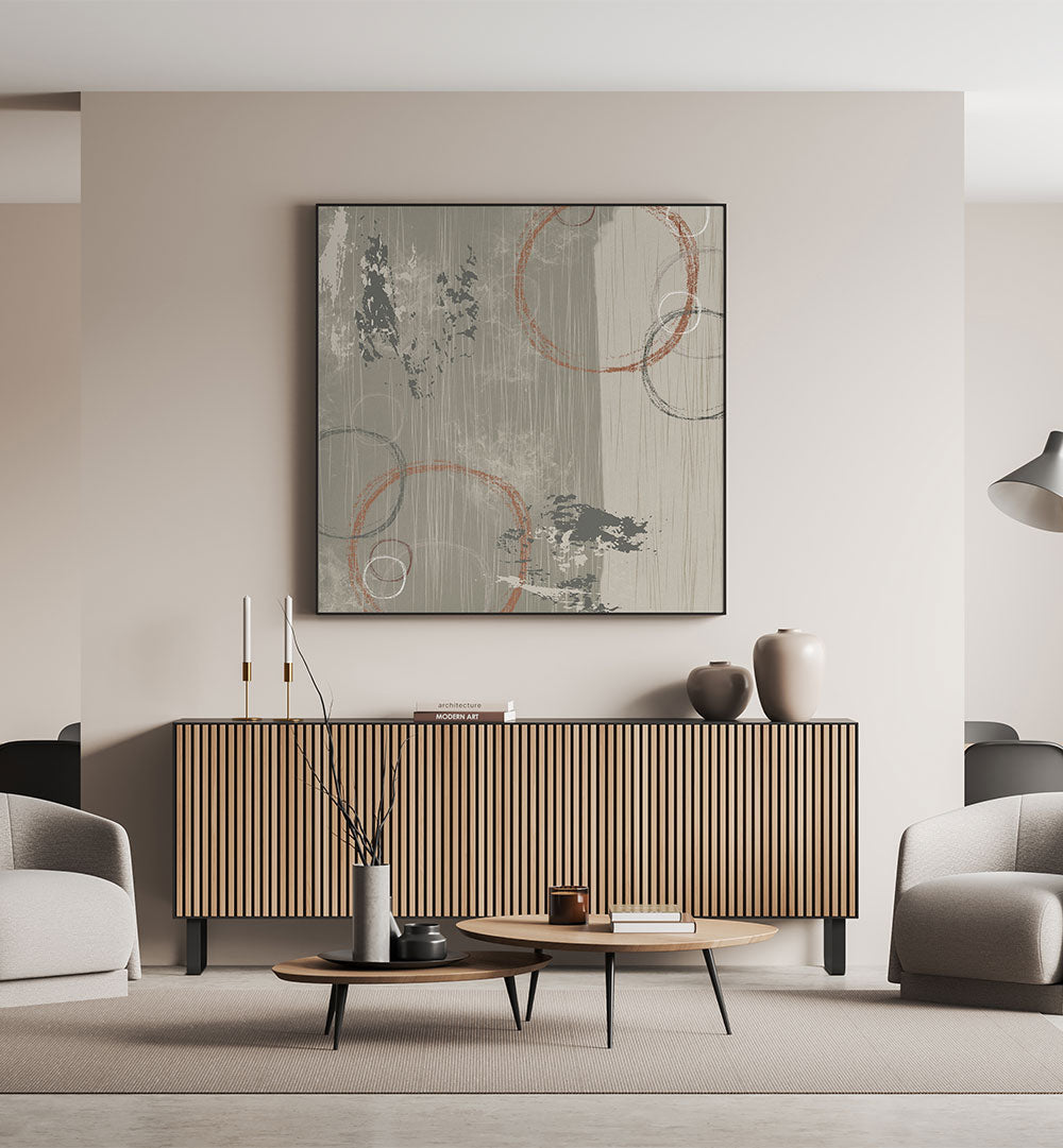 CIRCLES AND LINES , ABSTRACT PAINTINGS