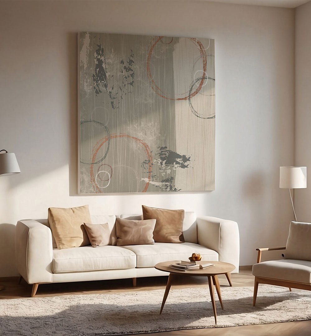 CIRCLES AND LINES , ABSTRACT PAINTINGS