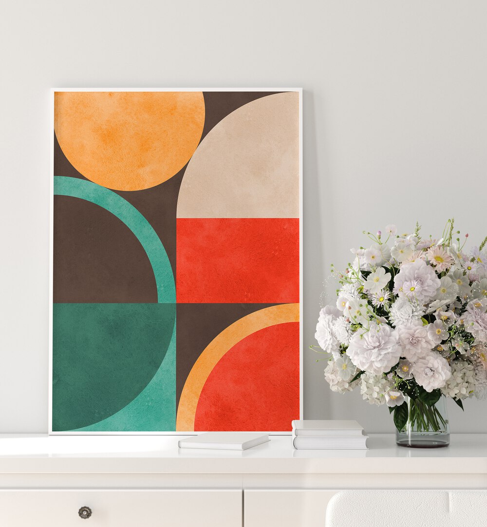 CIRCLES IN HARMONY XIII , GEOMETRIC ART PRINTS