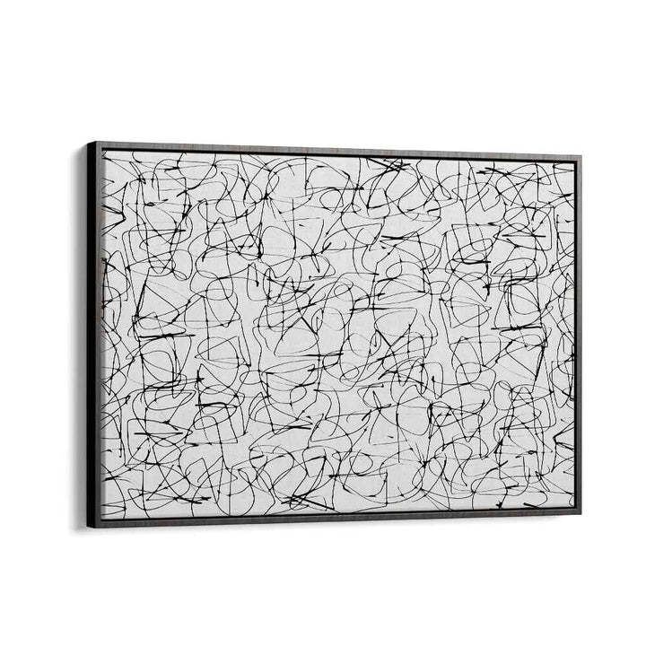 Circuitry II By Dan Hob day Abstract Art Artwork in Black Floater Frame
