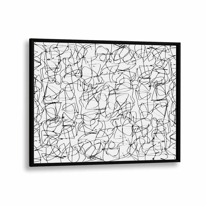 Circuitry II By Dan Hob day Abstract Art Artwork in Black Plain Frame
