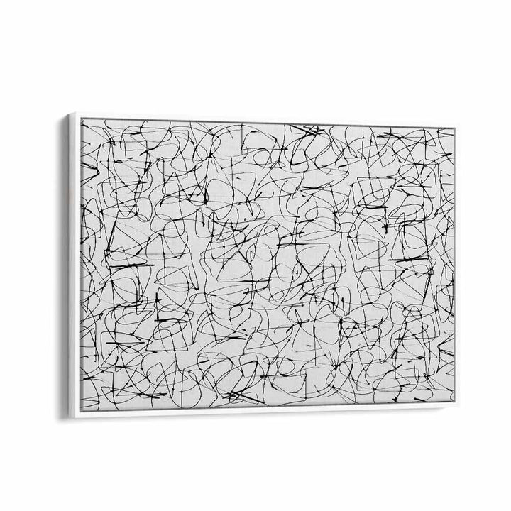 Circuitry II By Dan Hob day Abstract Art Artwork  in White Floater Frame
