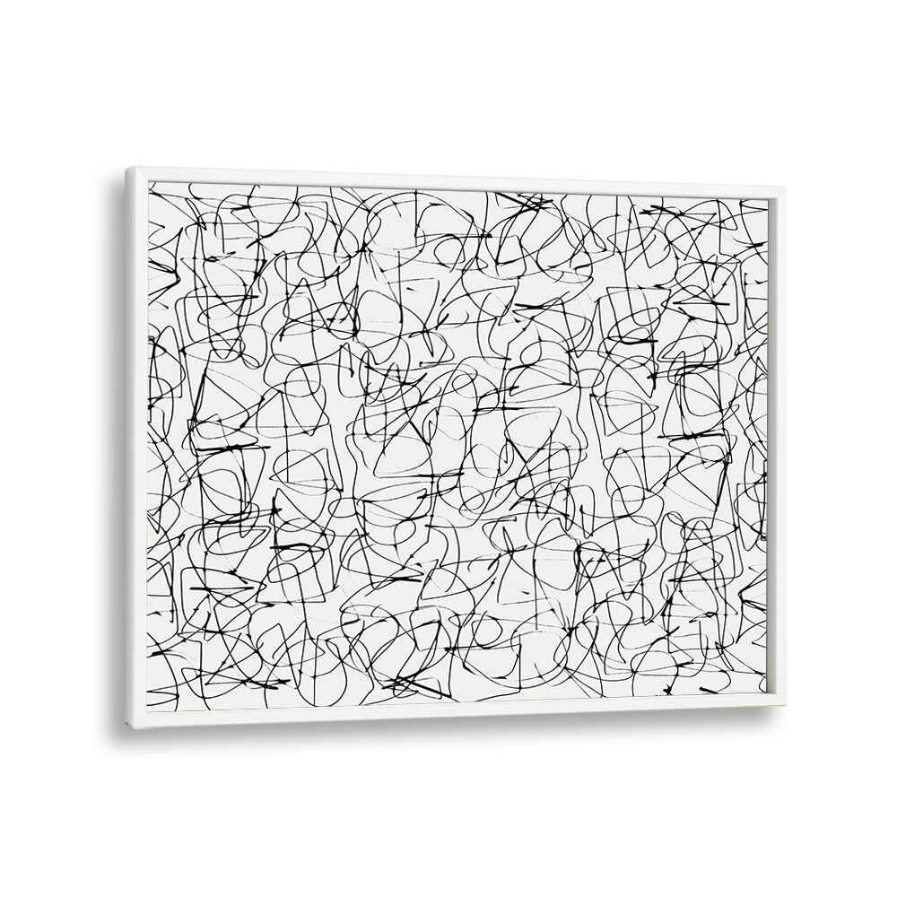 Circuitry II By Dan Hob day Abstract ArtArtwork in White Plain Frame
