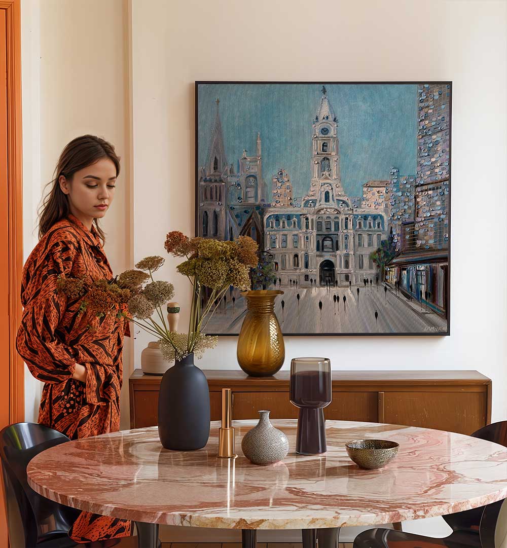 CITY HALL PHILLY , MODERN IMPRESSIONISM PAINTINGS