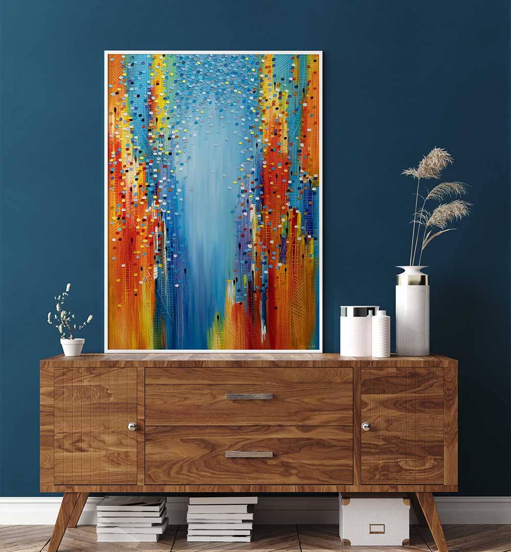 CITY IN MOTION , MODERN IMPRESSIONISM PAINTINGS