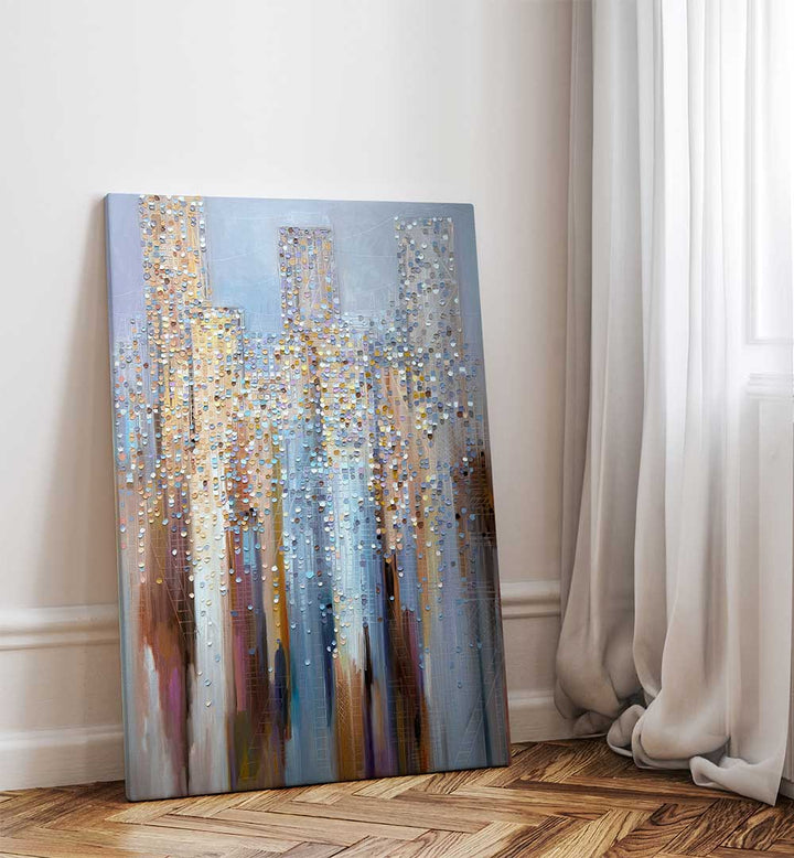 CITY IN THE CLOUDS , MODERN IMPRESSIONISM PAINTINGS