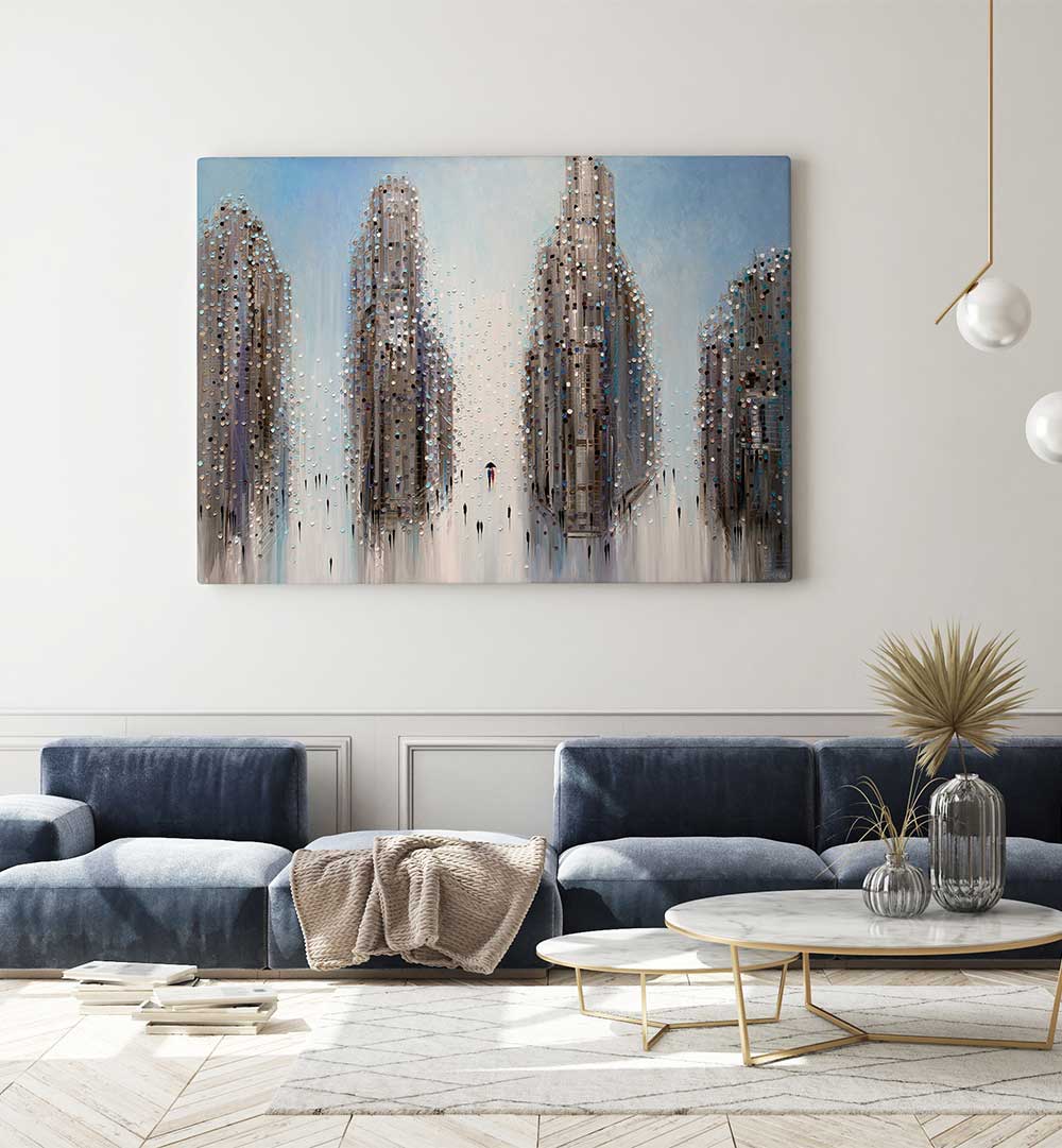CITY MOOD , MODERN IMPRESSIONISM PAINTINGS