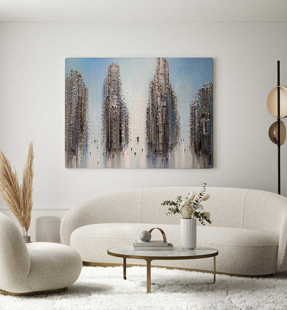 CITY MOOD , MODERN IMPRESSIONISM PAINTINGS