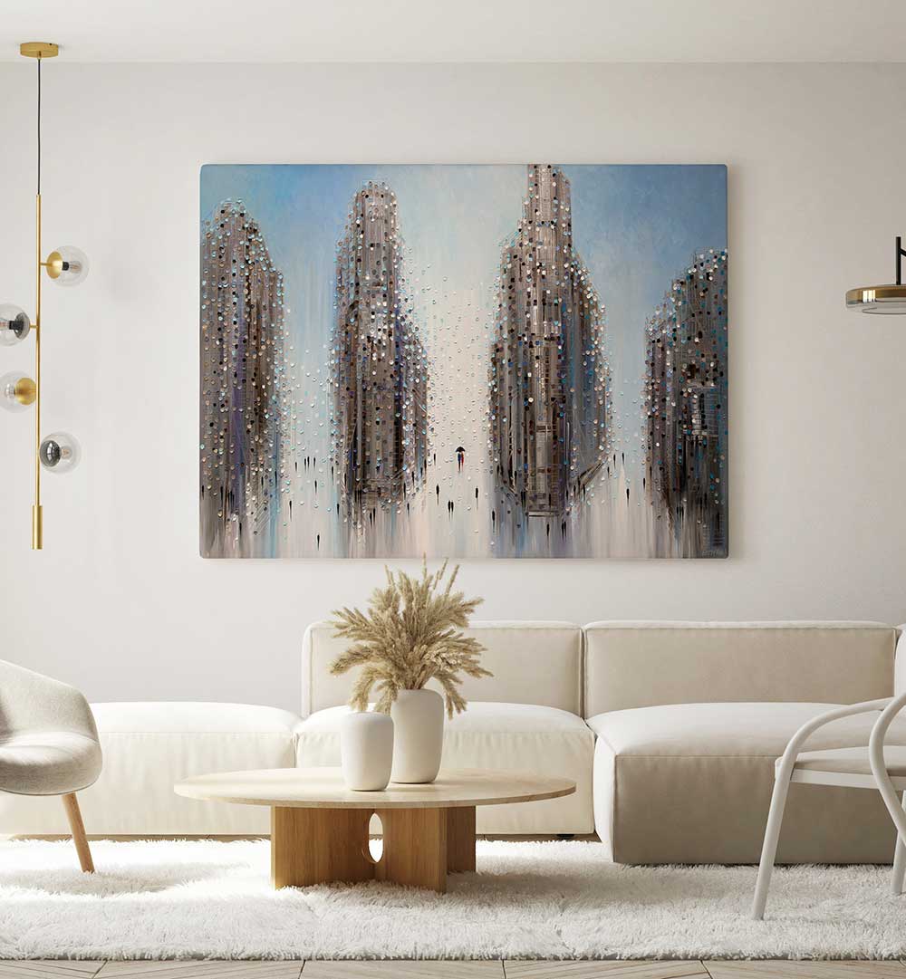 CITY MOOD , MODERN IMPRESSIONISM PAINTINGS