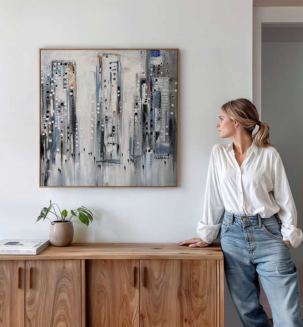 CITY VIBES , MODERN IMPRESSIONISM PAINTINGS