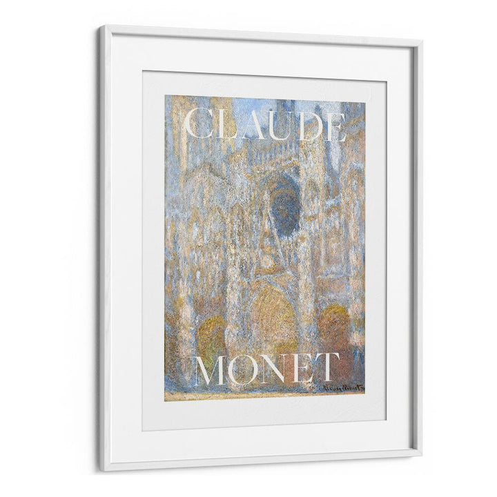 Claude Monet Impressions Claude Monet art painting Artwork in White frame With Mount