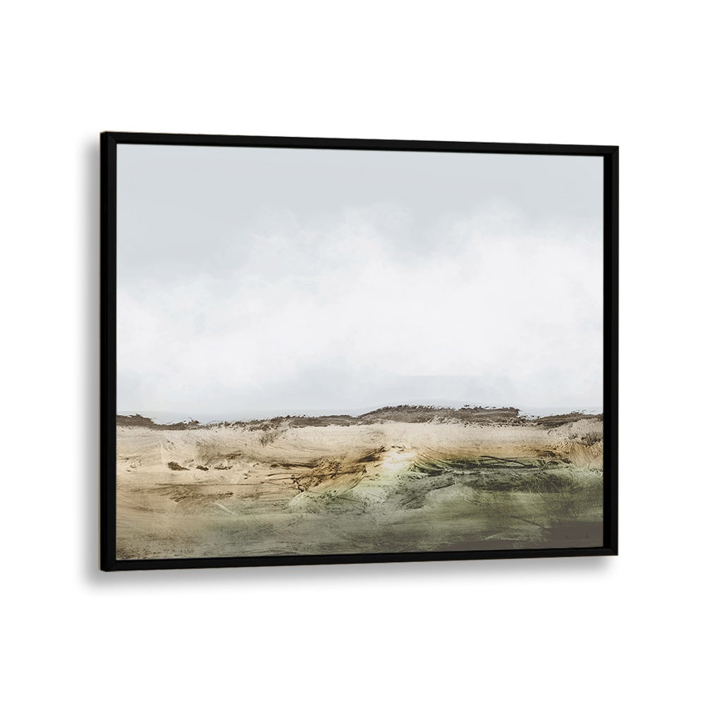 Cliffs By Dan Hob day Abstract Art Artwork in Black Plain Frame