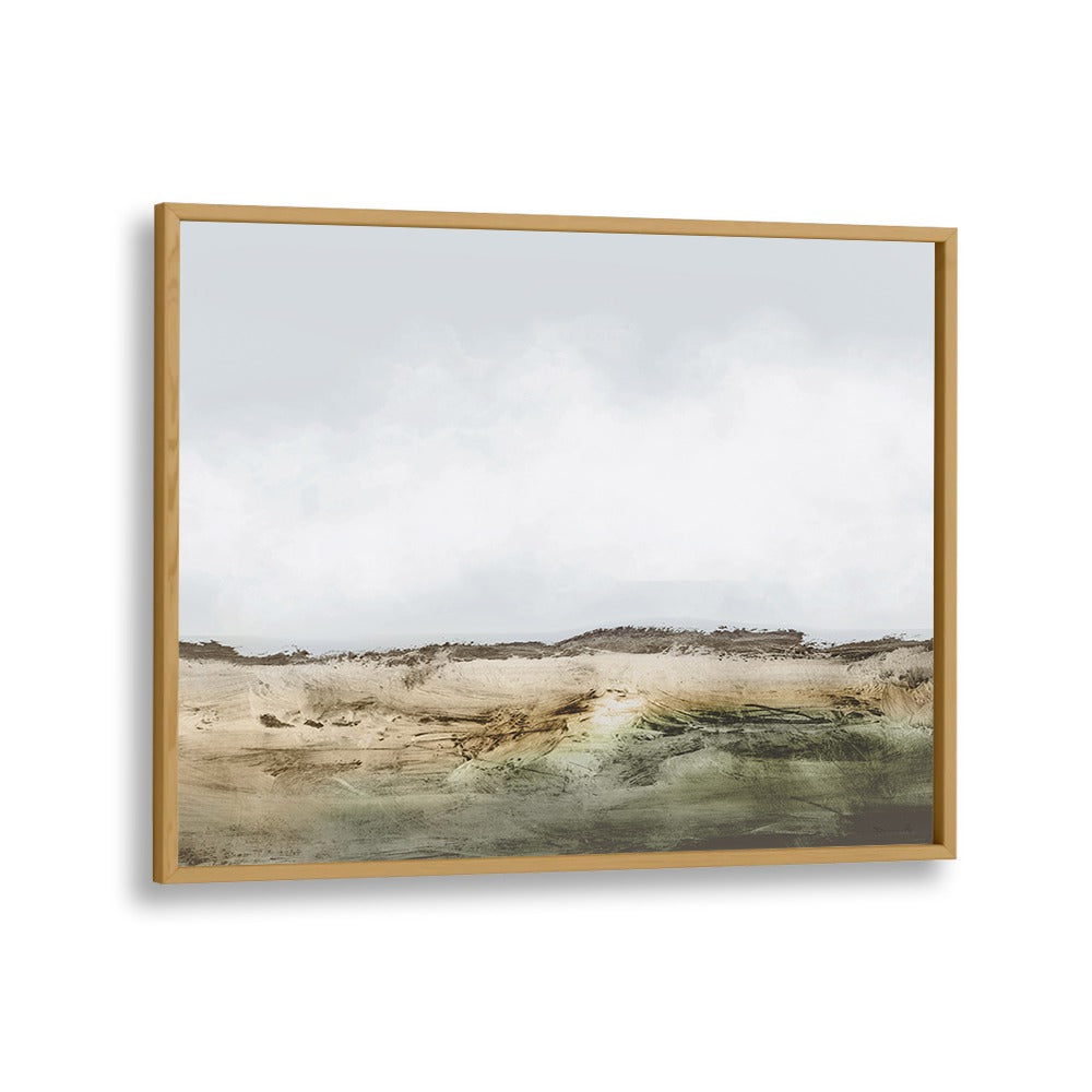 Cliffs By Dan Hob day Abstract Art Artwork in Oak Wood Plain Frame
