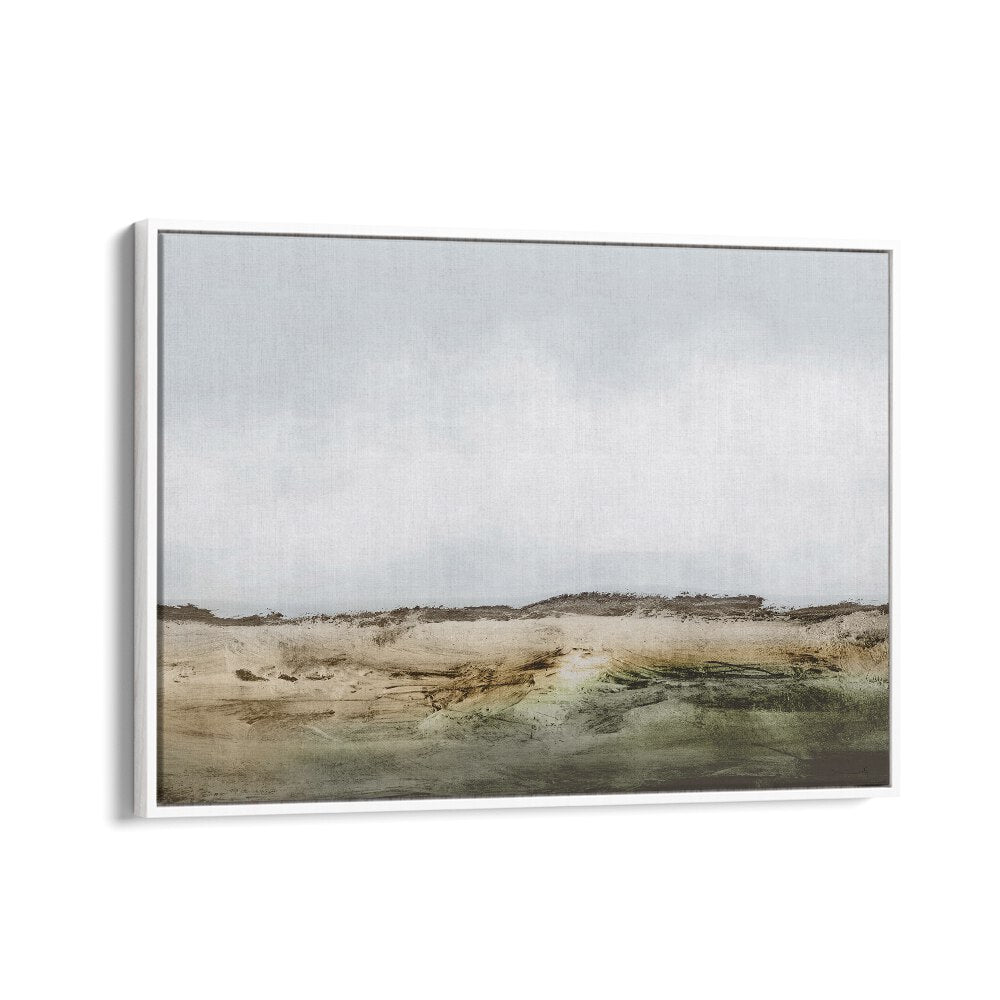 Cliffs By Dan Hob day Abstract Art Artwork  in White Floater Frame