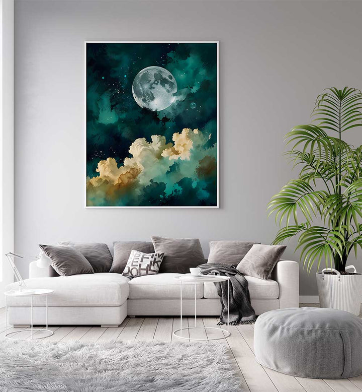 CLOUDS BENEATH THE MOON , LANDSCAPE PAINTINGS
