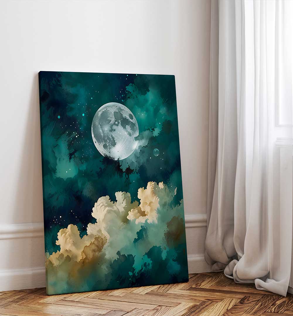 CLOUDS BENEATH THE MOON , LANDSCAPE PAINTINGS