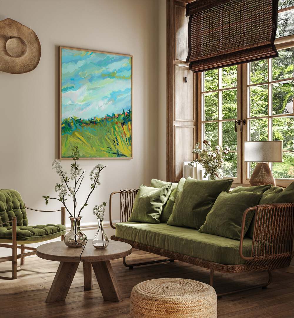 Bright and serene CLOUDS, LANDSCAPE PAINTINGS enhance your space with a touch of nature's tranquility.