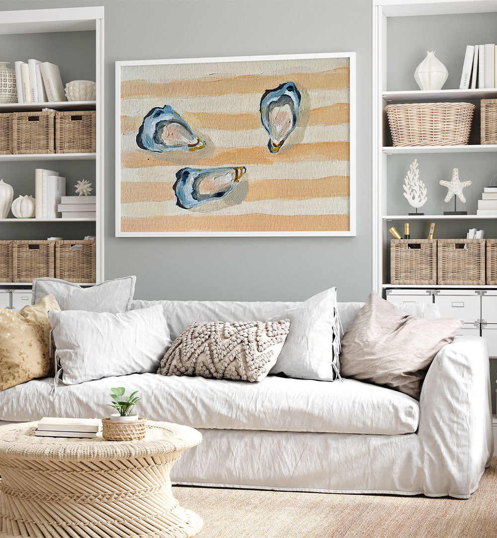 COASTAL OYSTERS ON STRIPES