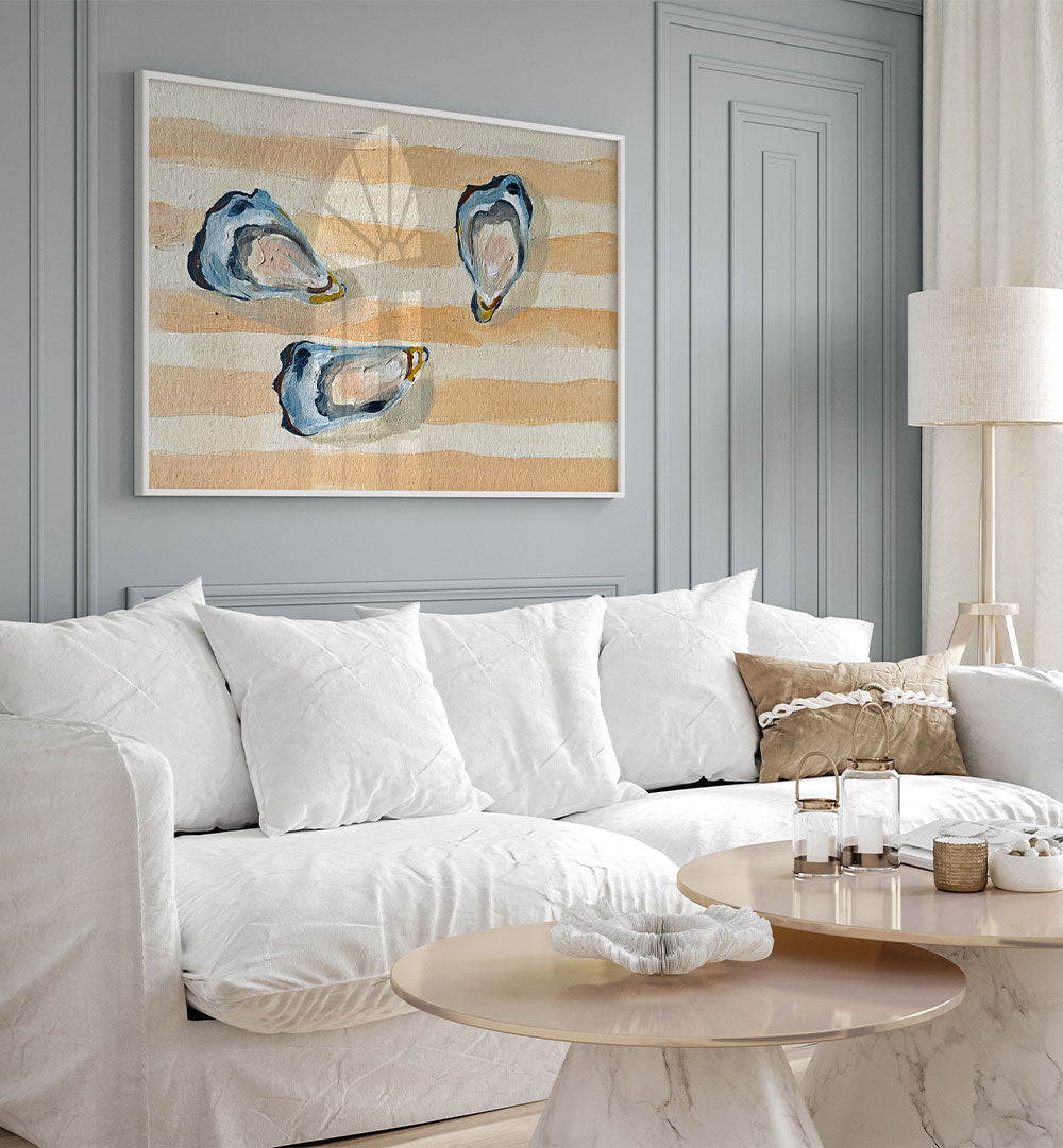 COASTAL OYSTERS ON STRIPES