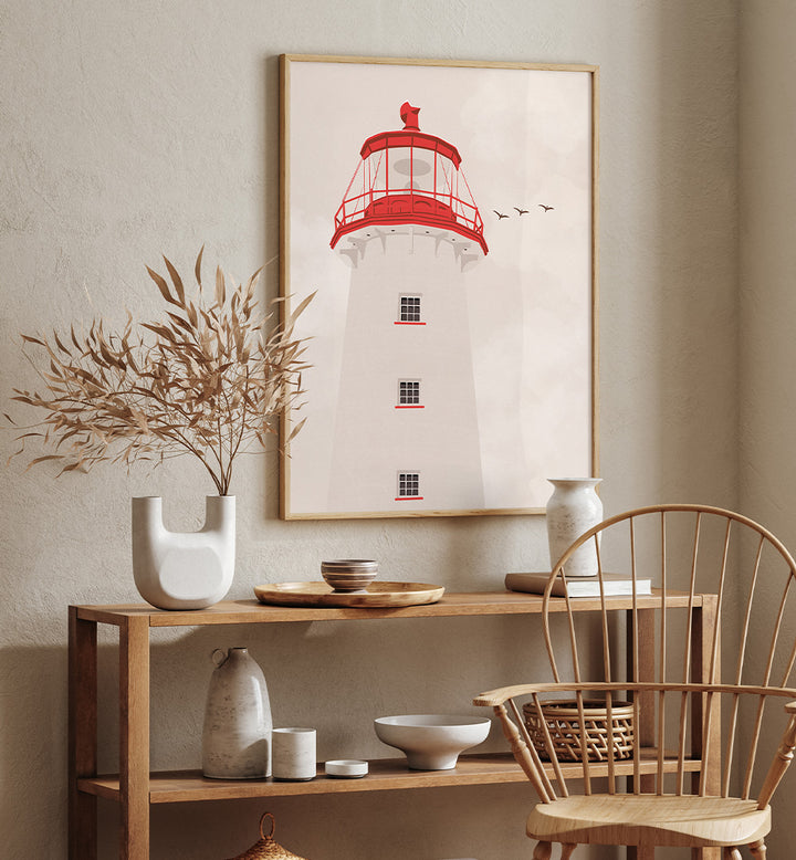 COASTAL RED LIGHTHOUSE