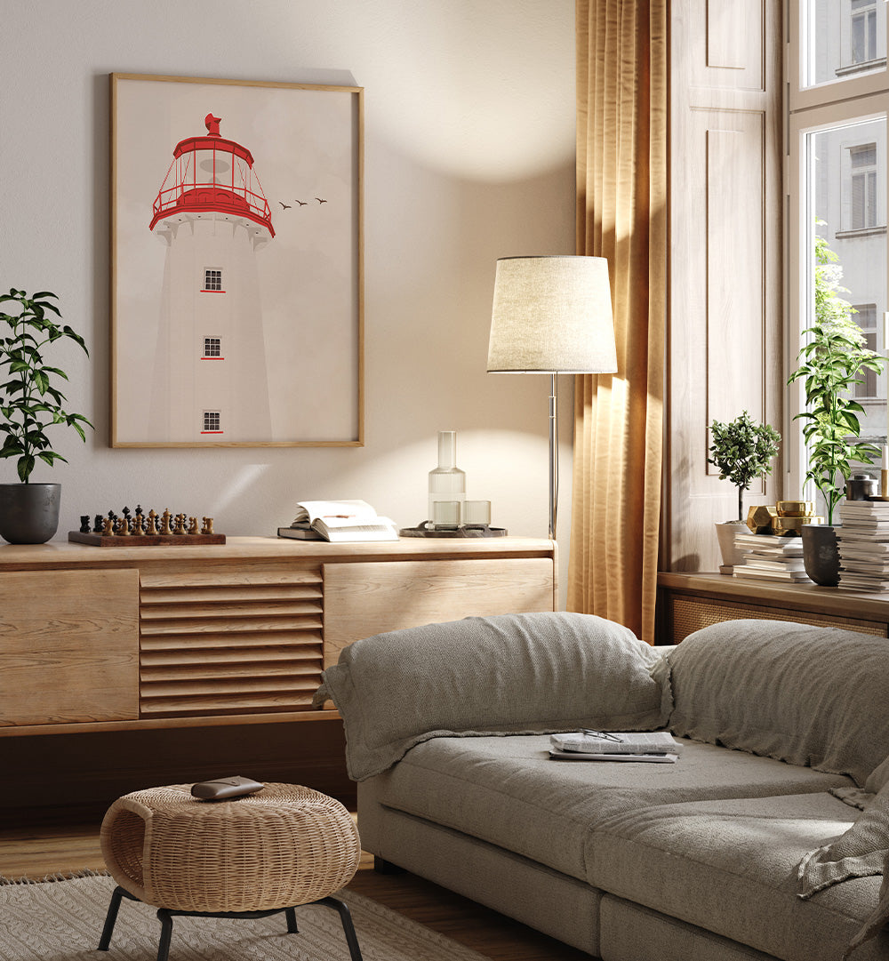 COASTAL RED LIGHTHOUSE