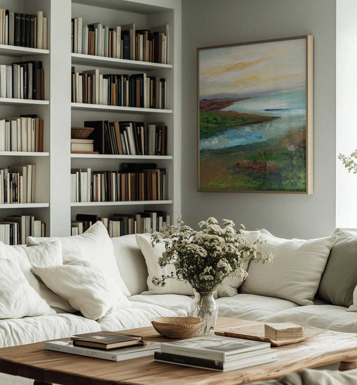 COASTAL SCAPE , LANDSCAPE PAINTINGS