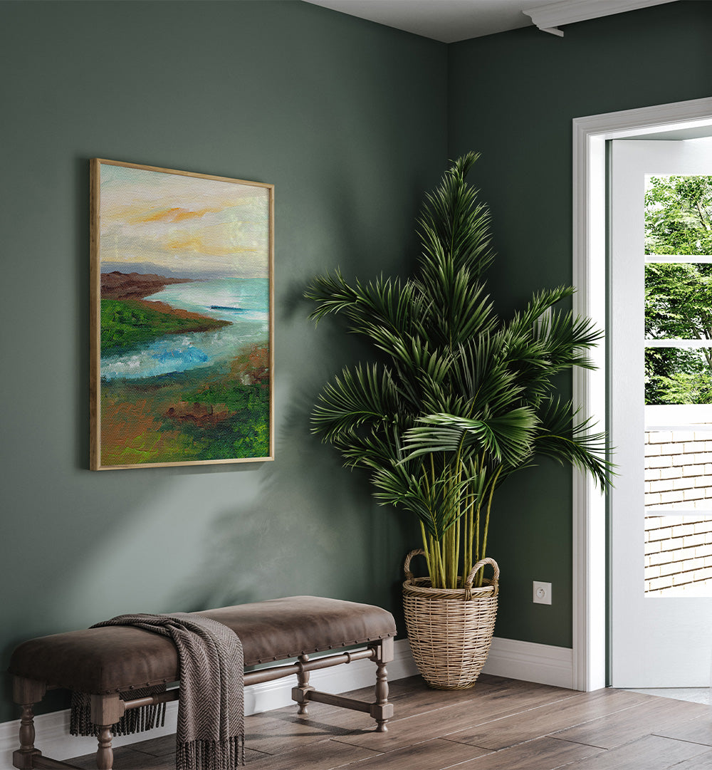 COASTAL SCAPE , LANDSCAPE PAINTINGS