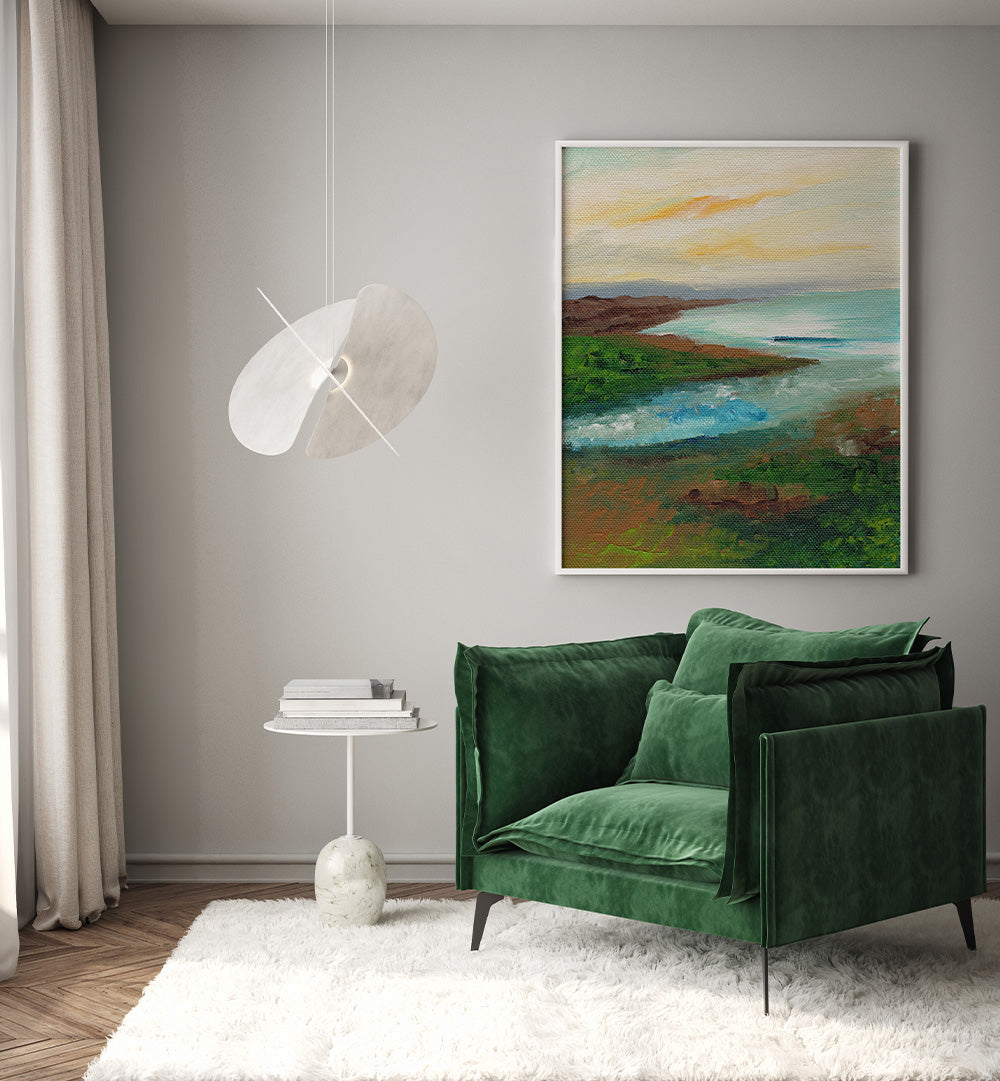 COASTAL SCAPE , LANDSCAPE PAINTINGS
