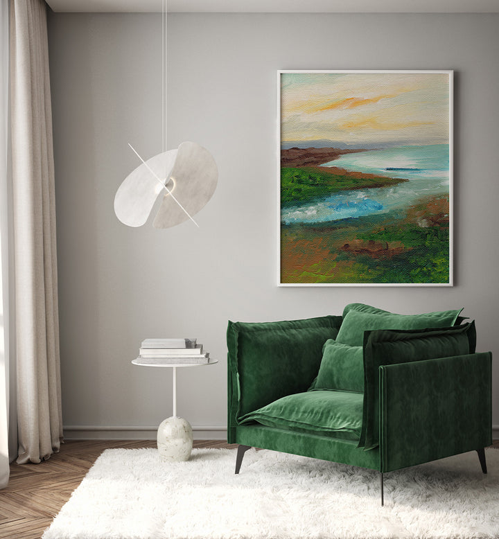 COASTAL SCAPE , LANDSCAPE PAINTINGS