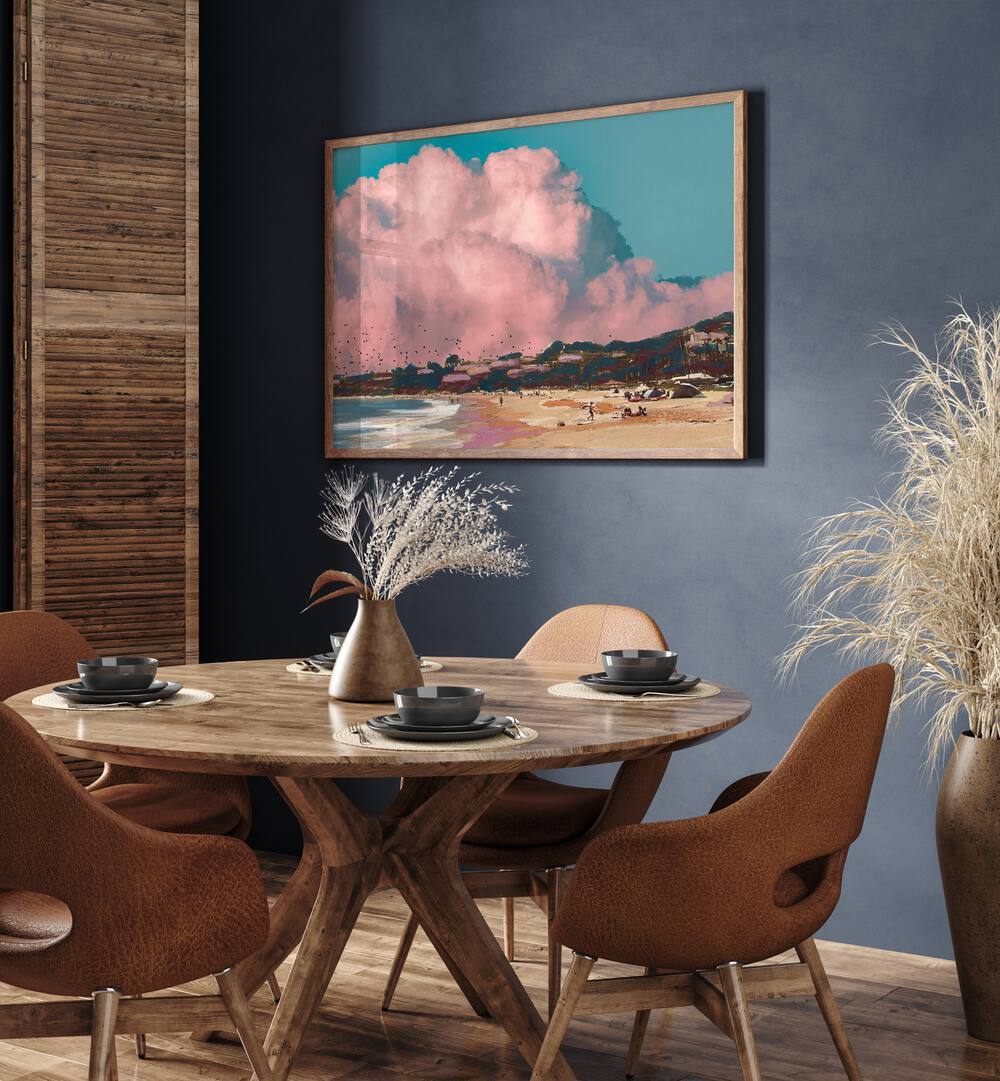 COASTAL PINKS & BLUES , BEACH PAINTINGS