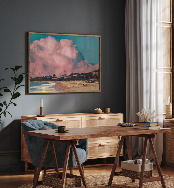 COASTAL PINKS & BLUES , BEACH PAINTINGS