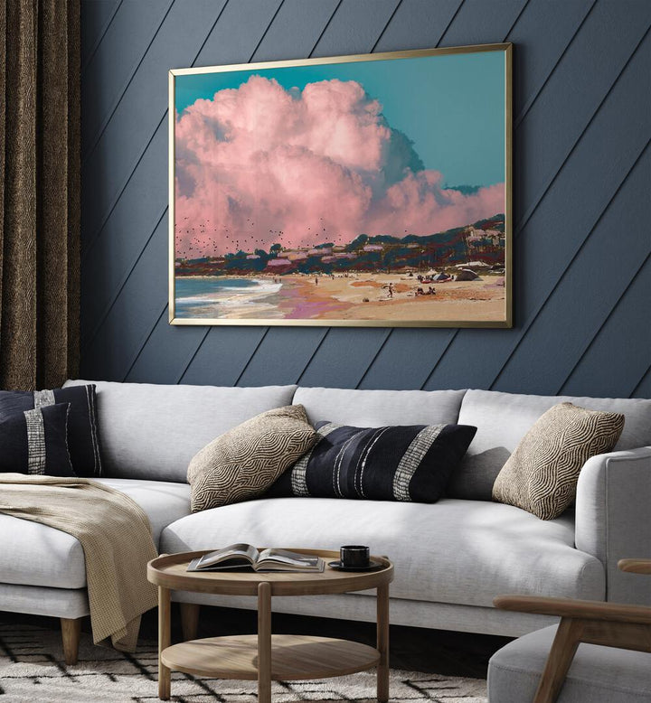 COASTAL PINKS & BLUES , BEACH PAINTINGS