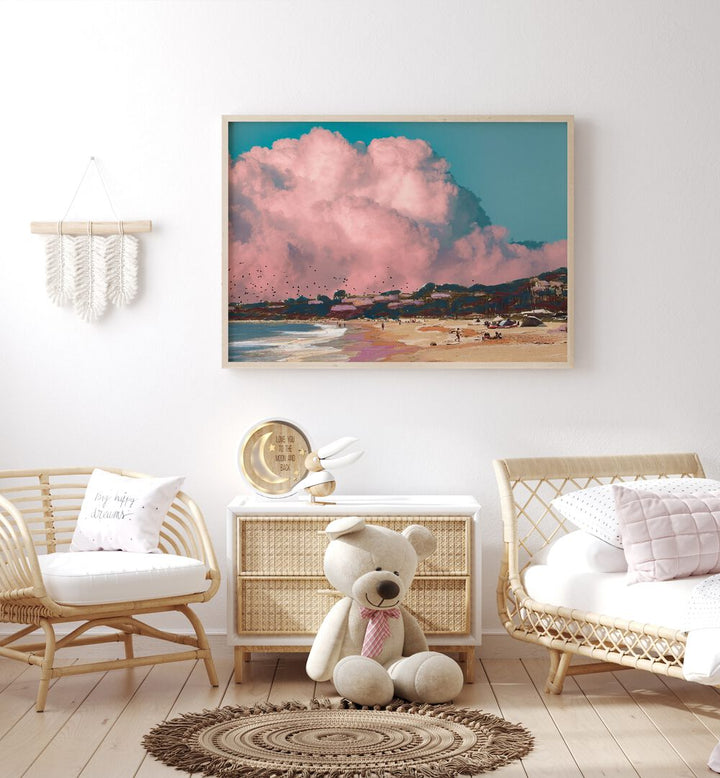 COASTAL PINKS & BLUES , BEACH PAINTINGS