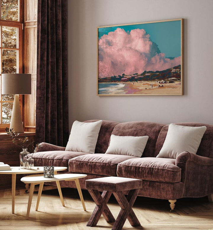 COASTAL PINKS & BLUES , BEACH PAINTINGS
