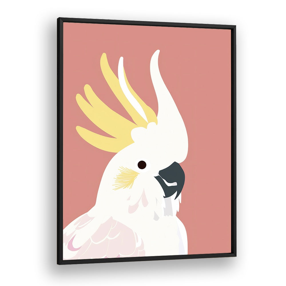 Cockatoo Kids art Artwork in Black Plain Frame
