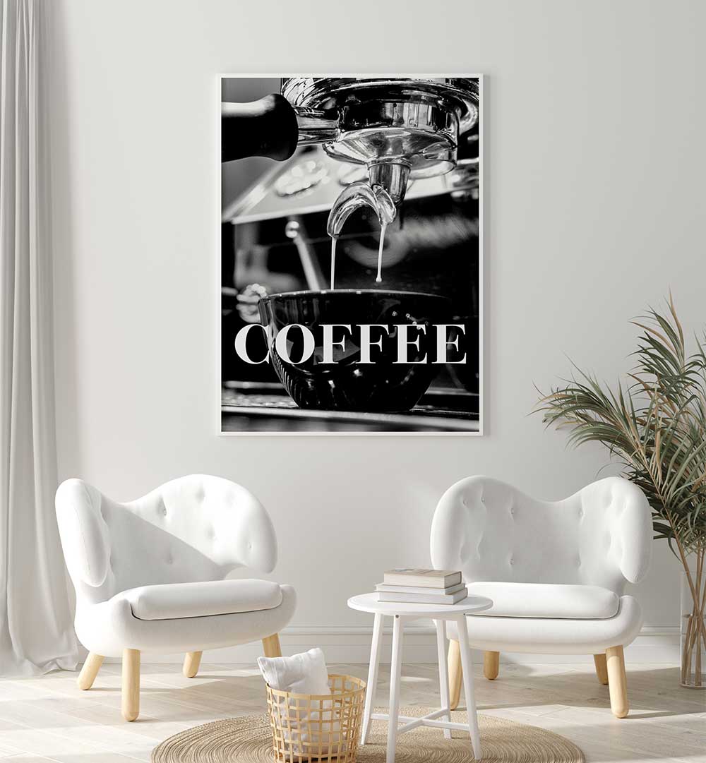 Stylish COFFEE BLACK II, BAR art enhances cafe decor, capturing the essence of modern coffee culture beautifully.