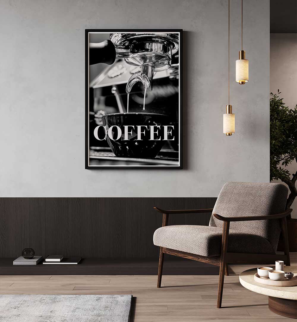 Stylish COFFEE BLACK II, BAR art enhances your space, capturing the essence of modern coffee culture.
