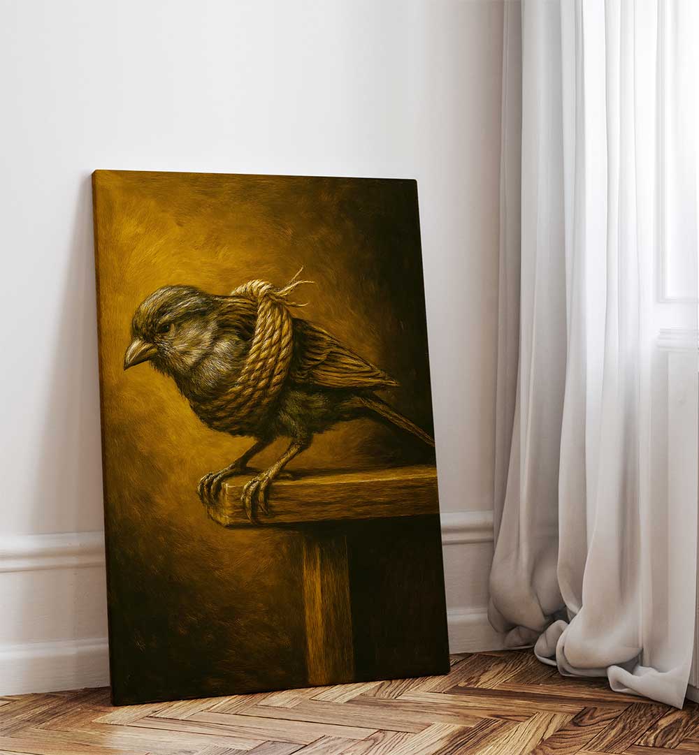 COILED PATIENCE , EXPRESSIONISM PAINTINGS