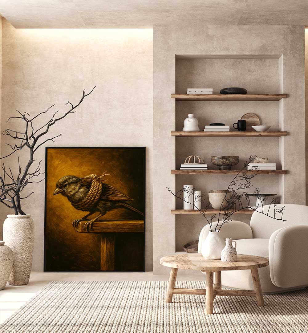 COILED PATIENCE , EXPRESSIONISM PAINTINGS