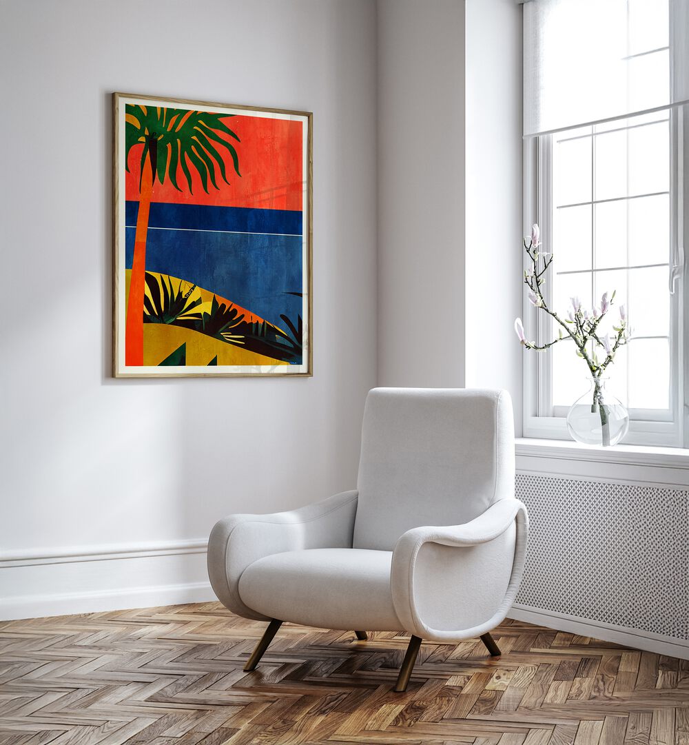 Bright and colorful COITETE D, BEACH PAINTINGS enhance any room with serene coastal tranquility and elegance.