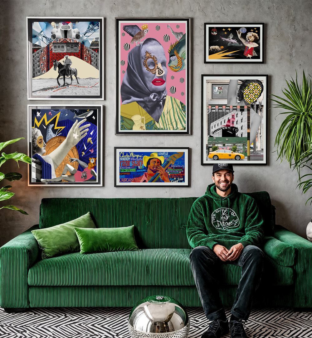 Transform your space with the vibrant COLLAGE GALLERY WALL, showcasing eclectic art and modern flair in gallery walls.